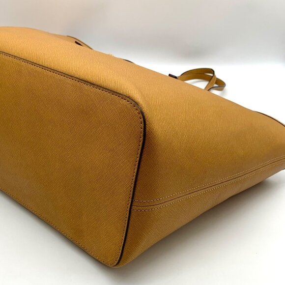 Michael Kors Jet Set Honey Crosshatch Leather Large Tote - Picture 8 of 11